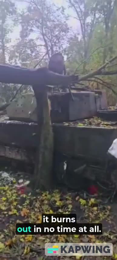 Burnt Abrams Tank, Kursk Region, Russia