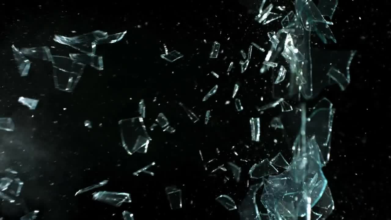 Free Slow Motion Footage- Slingshot Broken Glass