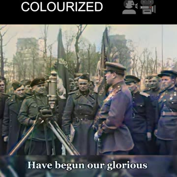 Soviet Troops Are Given a Speech After Berlin Falls - Post-War Reflection COLOURIZED 🇷🇺🗣️🎥