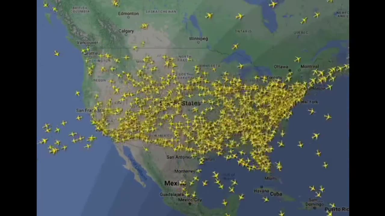 Timelapse Of Airplane Traffic After The Largest IT Outage In History (July 19, 2024)