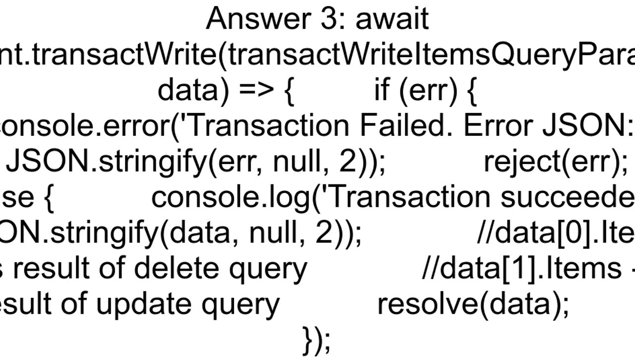 With DynamoDB and docClient Is it possible to get return values when using transactWrite
