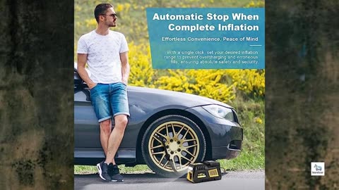 Review - Portable Tire Inflator Digital Air Compressor 12V DC Tire Air Pump