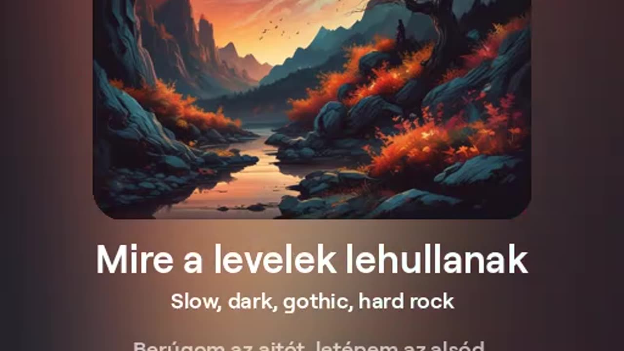 Mire a levelek lehullanak... - AI-generált gót-rock (?)