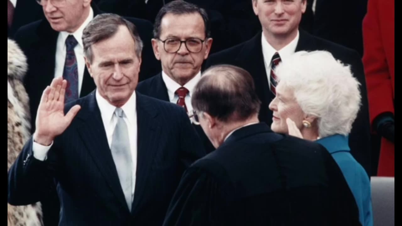 George H. W. Bush funeral 2018 - inauguration 1989. #georgehwbushfuneral