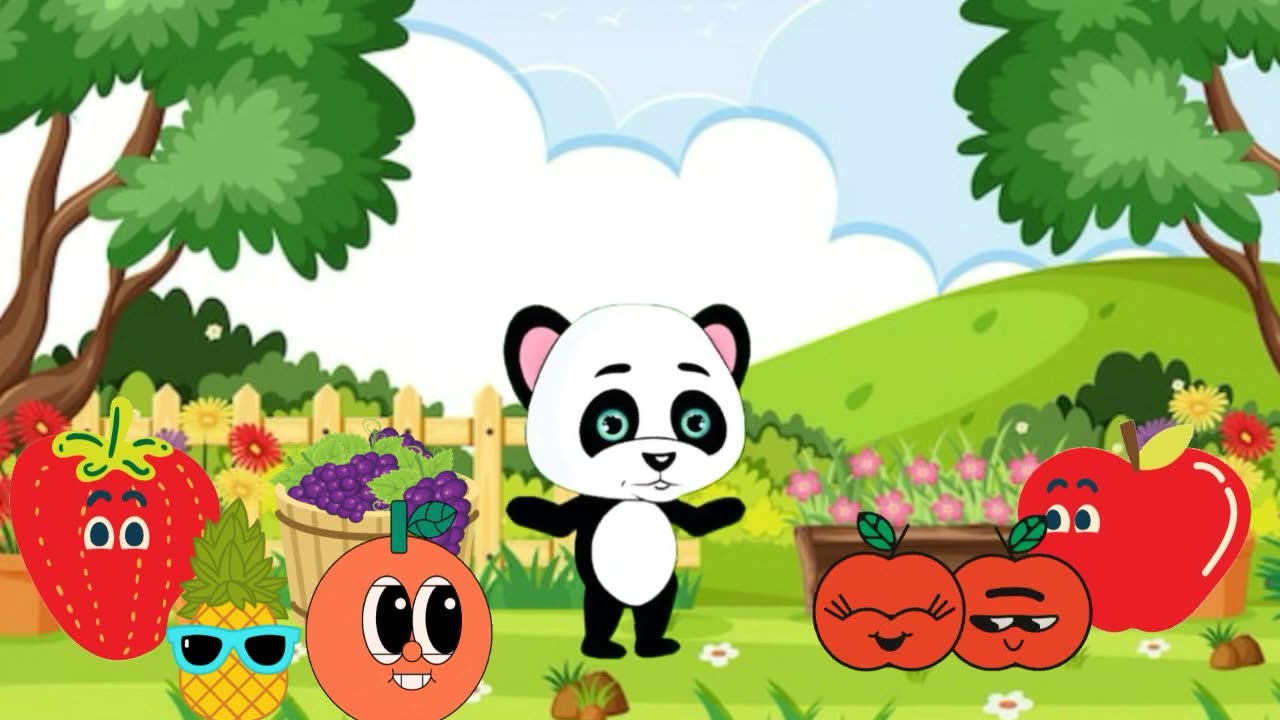 Fruits adventure for kids.learn colourful fruits name.