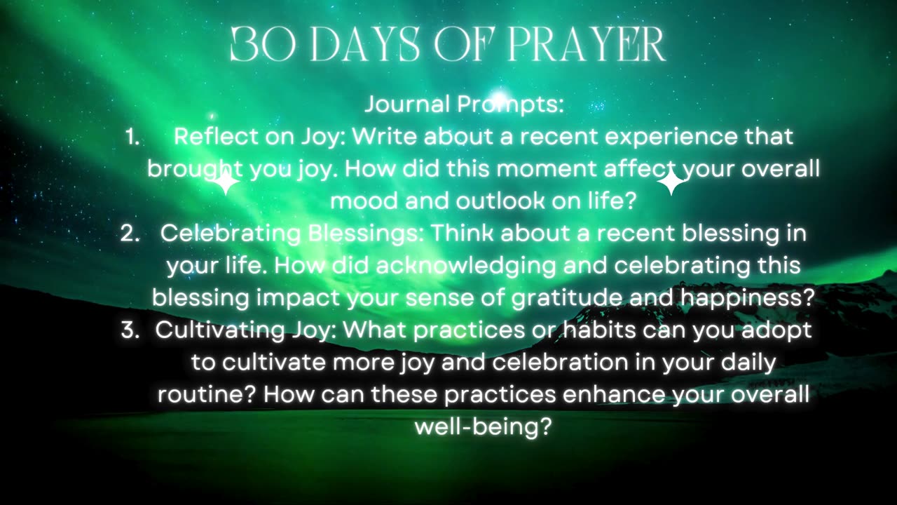 Mental Health Monday 30 Days of Prayer series Day 21 Joy and Celebration