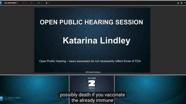 Dr. Kat Lindley to the FDA VRBPAC Committee - June 15, 2022