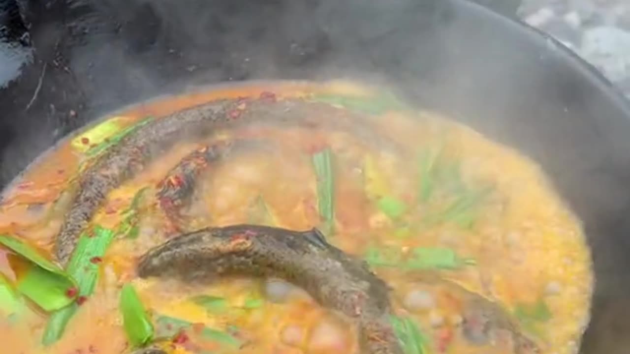 Chinese grandma cooking snake fish #shorts