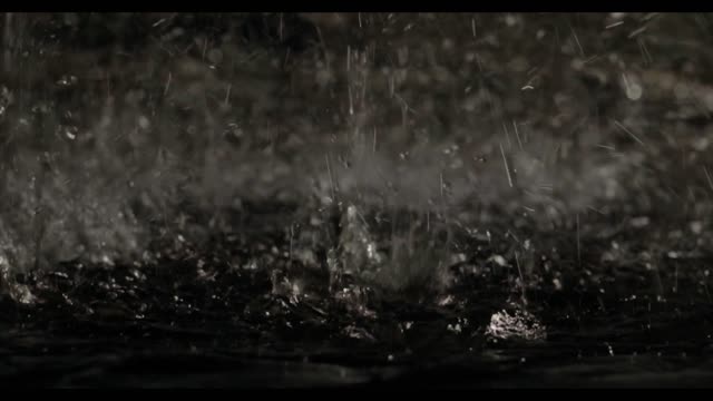 Close up of rain