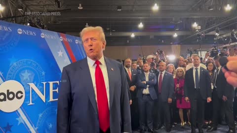 'This was my best debate,' Trump says during spin room appearance