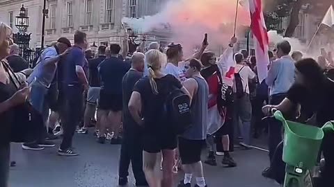 Protestors are gathering in London over the Southport attack