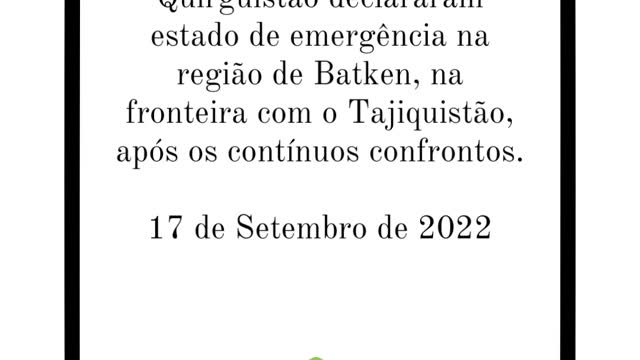 Foi declarado estado de emergência em Quirguizistão