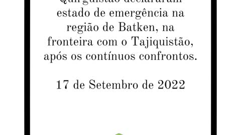 Foi declarado estado de emergência em Quirguizistão