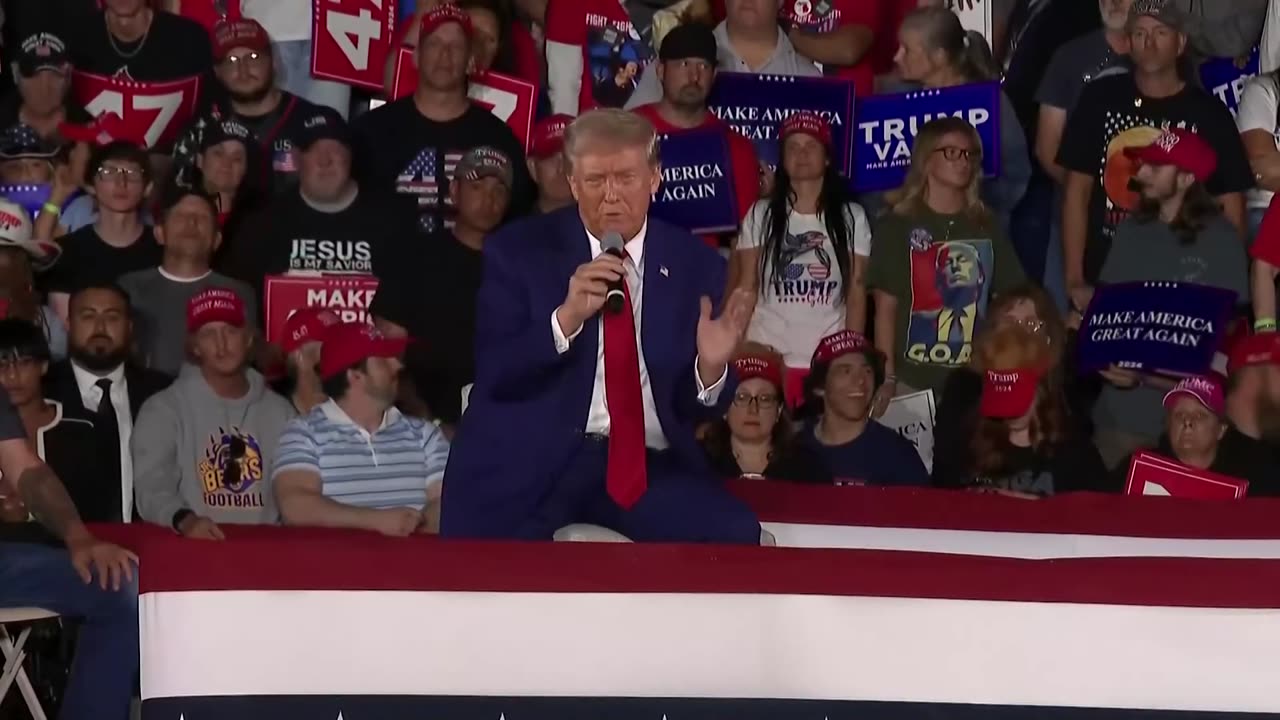 President Donald Trump hosts townhall in Warren, Michigan