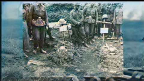 German Soldiers Bury British Soldier - Respectful COLOURIZED Footage 🇩🇪🇬🇧⚰️🎥