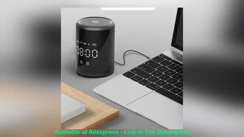 ☀️ Caridite A18 Portable Speaker Bluetooth Speaker Wireless Bluetooth Speaker Clock Display Alarm