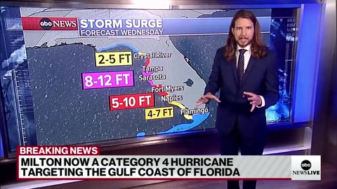 Hurricane Milton strengthens to Category 4, targeting Florida s Gulf Coast