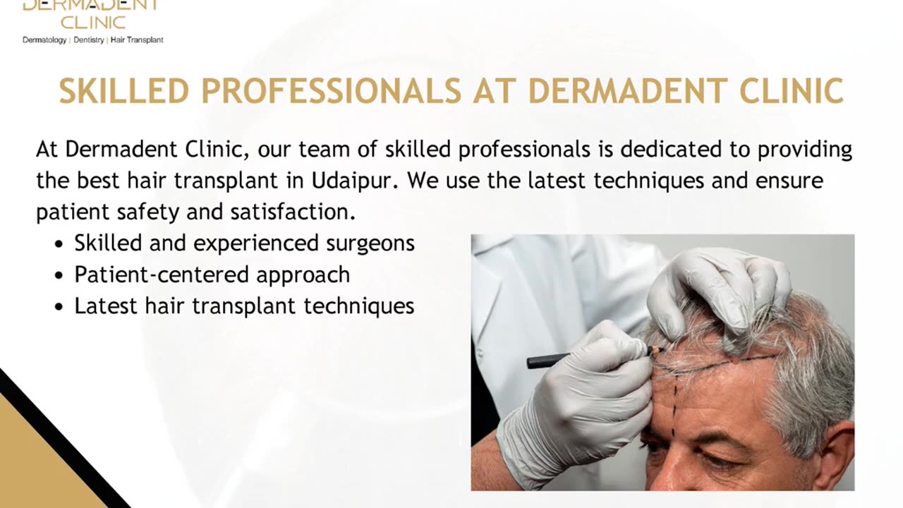 EXPERT HAIR TRANSPLANT SOLUTIONS AT DERMADENT CLINIC UDAIPUR