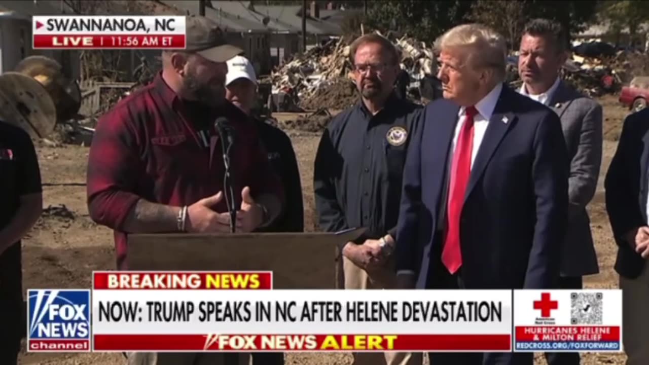 President Trump introduces Adam Smith at Presser in Asheville, NC