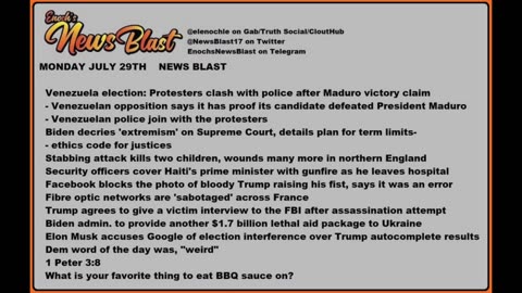 Monday July 29, 2024. News Blast