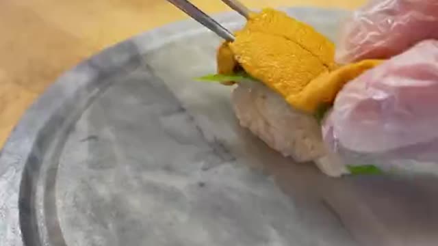 How do you eat your Uni From Izakaya Tora in West Hollywood