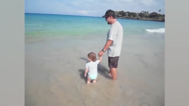 Funny Babies Playing on The Beach Baby Outdoor Videos #2