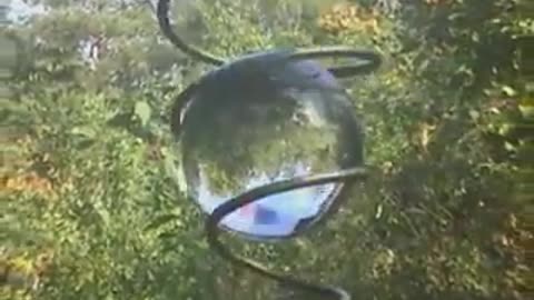 Glass ball spiral