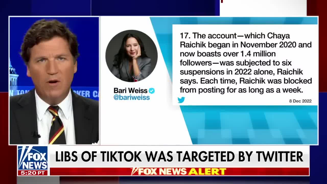 'Libs of TikTok' creator speaks to Tucker on being blacklisted by Twitter