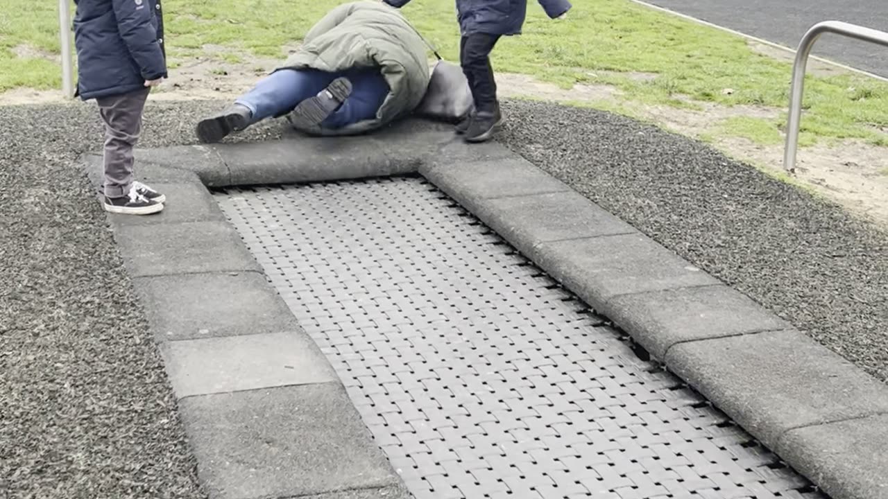 Nan Takes a Tumble on Park Trampoline