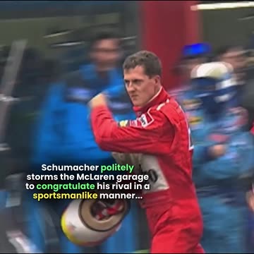 When Michael Schumacher walks towards the McLaren garage in Formula 1