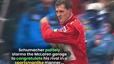 When Michael Schumacher walks towards the McLaren garage in Formula 1