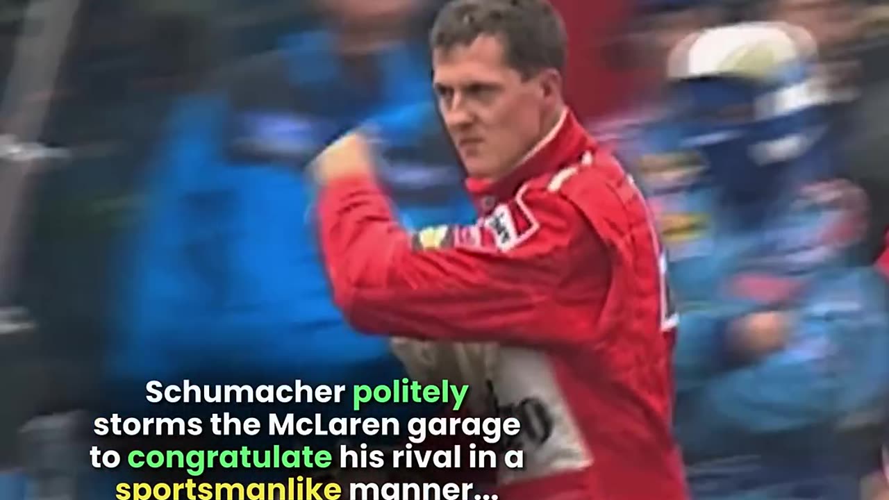 When Michael Schumacher walks towards the McLaren garage in Formula 1