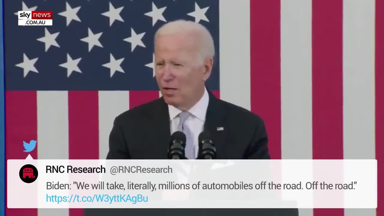 BUMBLING BIDEN: US President delivers bizarre speech while spruiking infrastructure plan