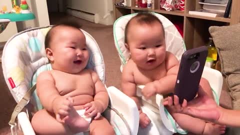 Cute babies Laughing movement