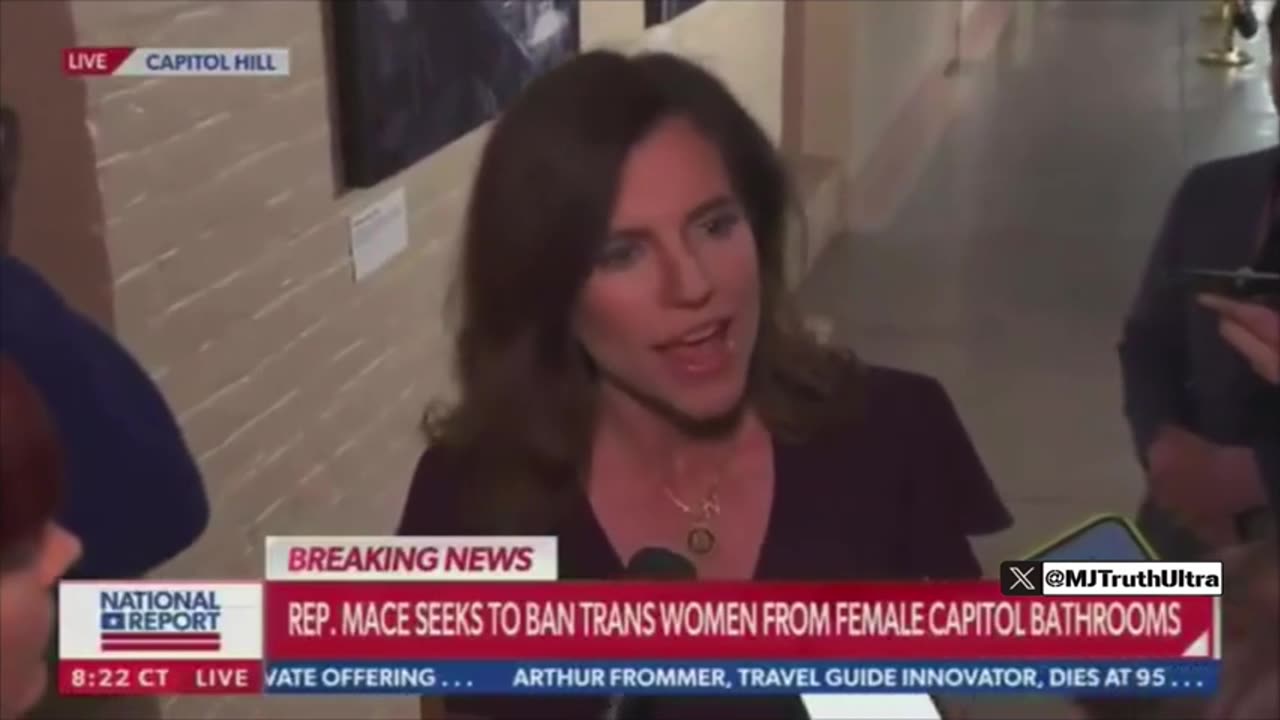 Rep Mace Voices Her Mind, Says She Will Protect Women's Bathrooms On Capitol Hill