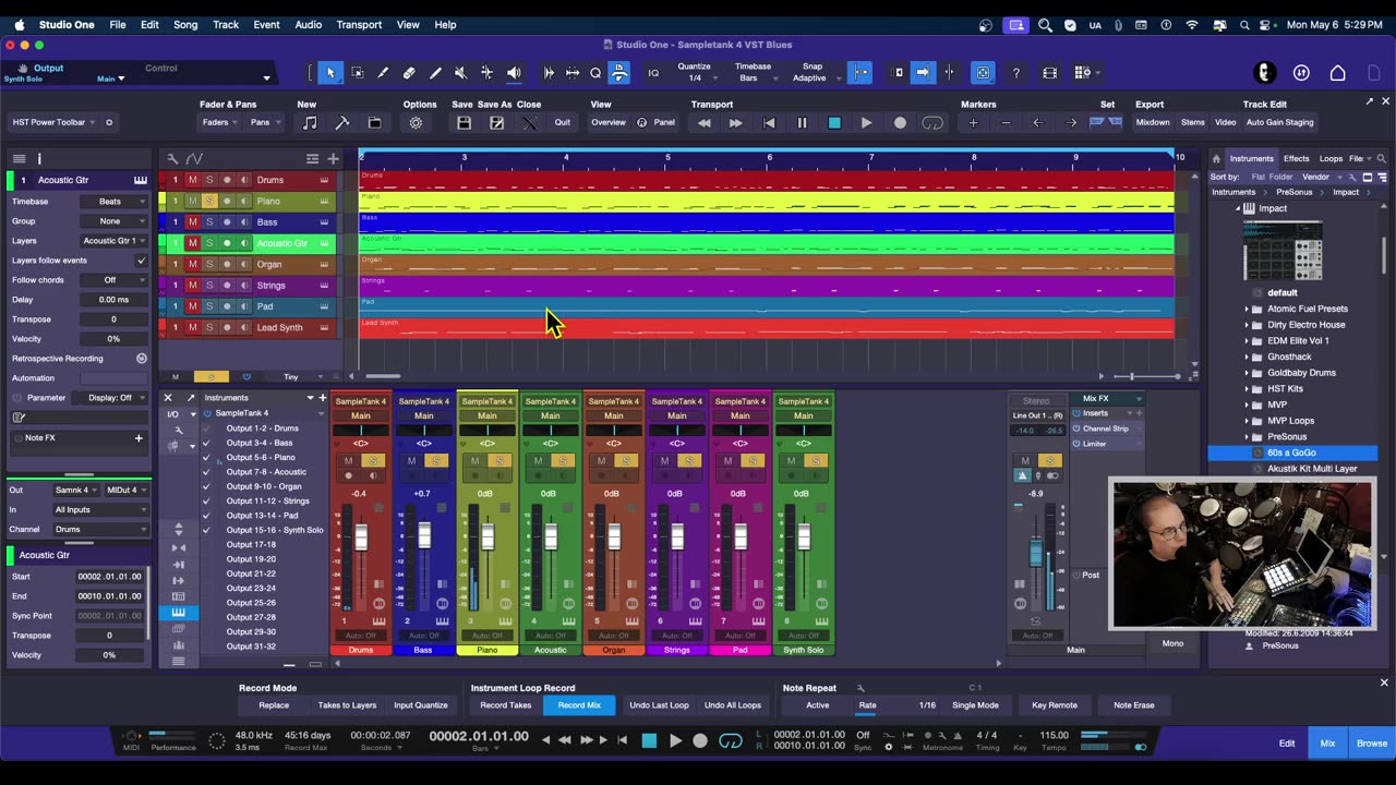 PreSonus Studio One - Mute and Solo Using Multi Instrument VST Plugins - Home Recording Coach