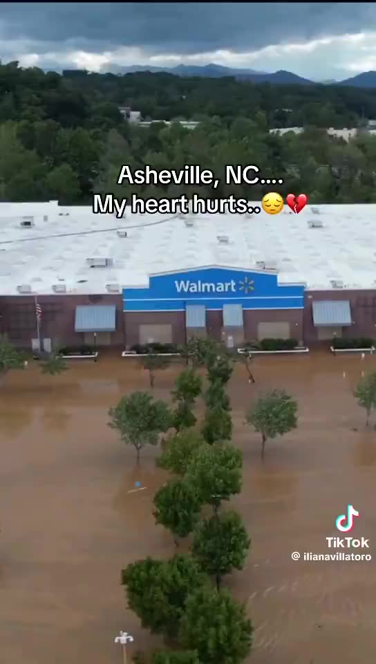 Hurricane Helene - Drone Footage of Asheville North Carolina