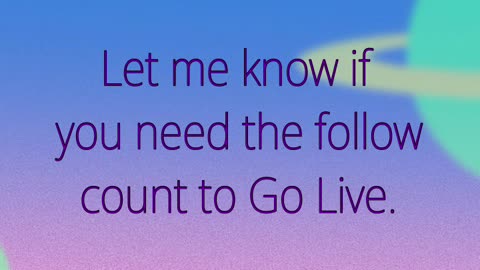 How to Go Live… (if you haven't paid your phone bill)