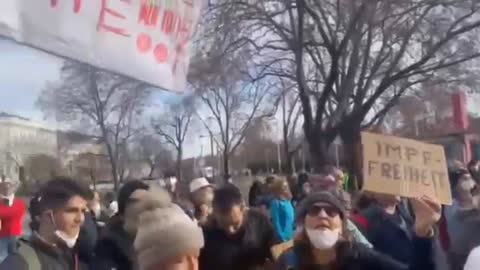 Austrian mainstream media group was the target of flash demos