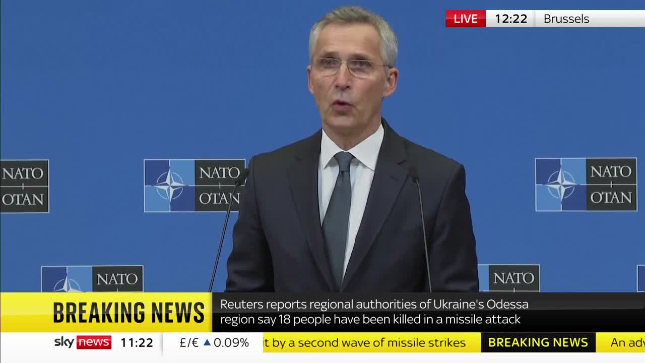 NATO says 'Peace on our continent has been shattered'