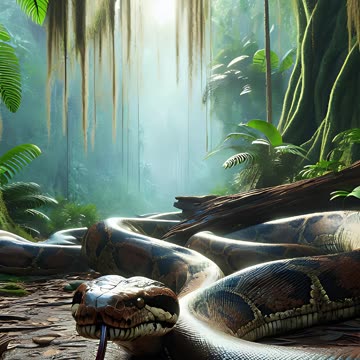 The Titanoboa / the largest snake from prehistoric times.