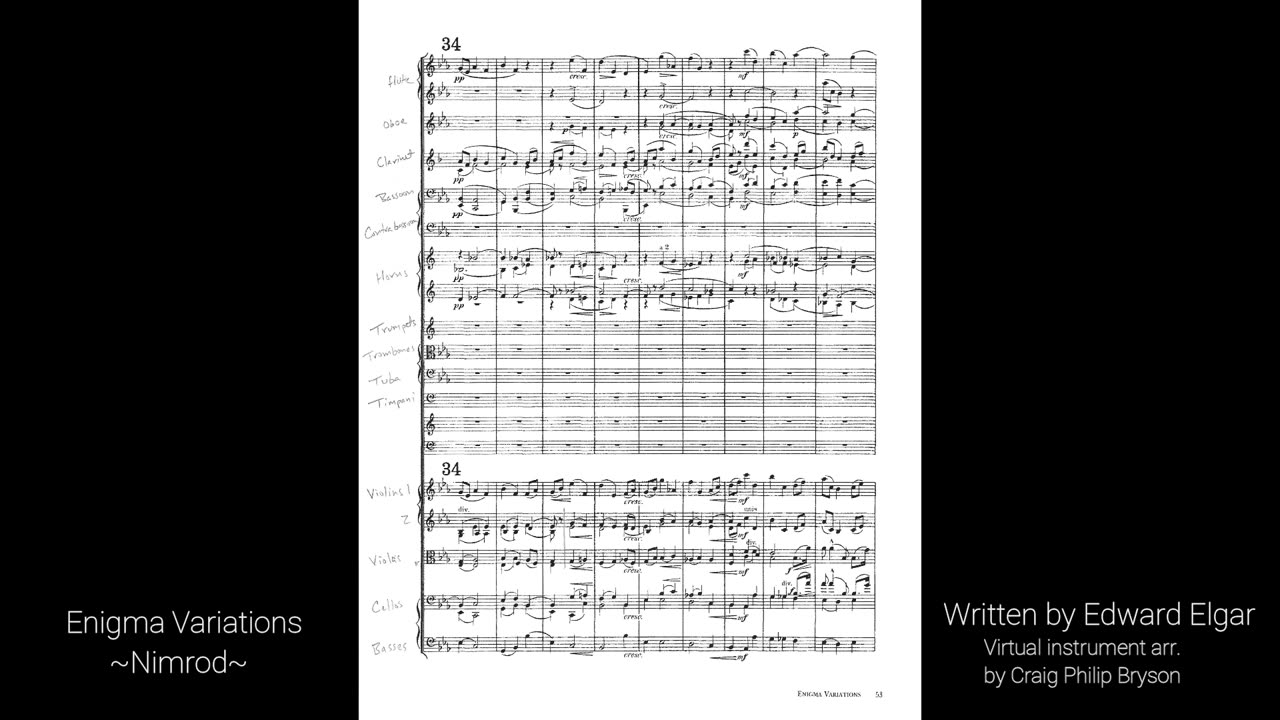 Enigma Variations - Nimrod by Edward Elgar *virtual instrument arr. by Craig Philip Bryson*