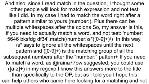 How do I match a single word in Javascript Regex