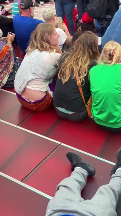 Blue Thong Slip in Times Square, New York