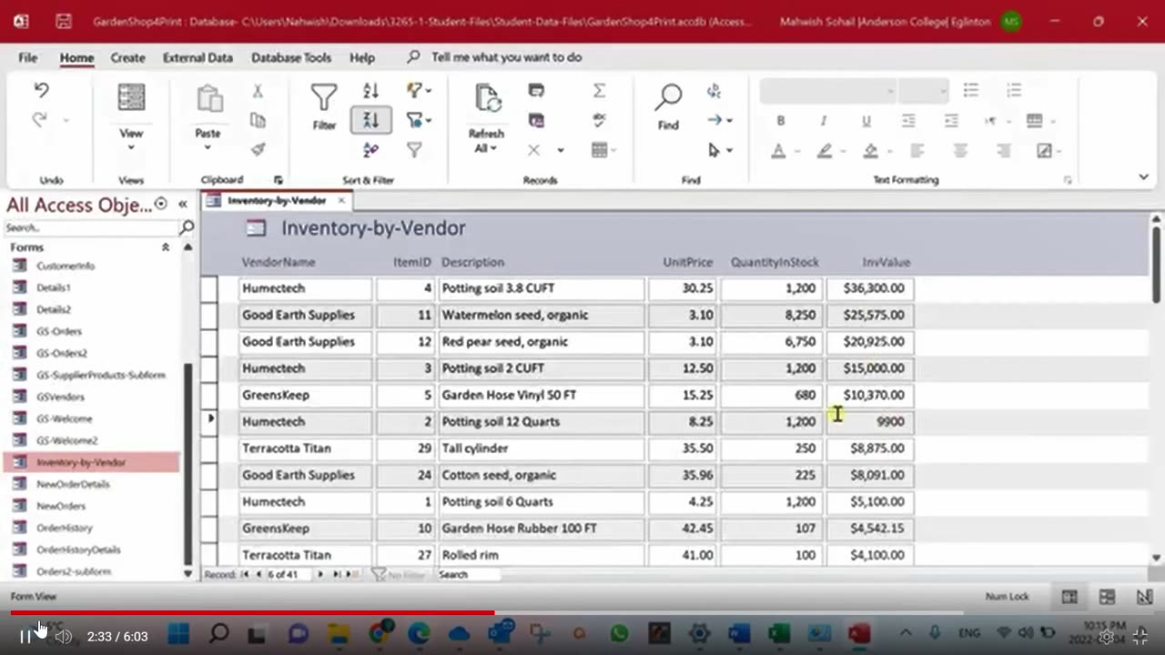 Access- Chapter 04- Asseemenet 17 -