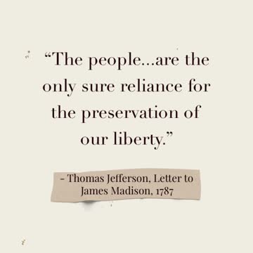 The people are the only sure reliance for the preservation of our liberty
