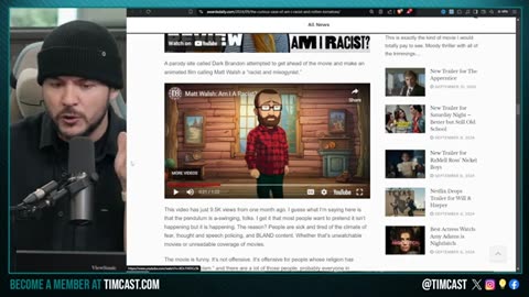 TIMCAST Hollywood IN PANIC Over Matt Walsh AM I RACIST Film Success, Hits TOP 5 Box Office