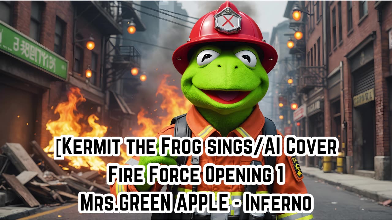 [Kermit the Frog sings/AI Cover] Fire Force Season 1 Opening 1 Mrs.GREEN APPLE - Inferno (インフェルノ)