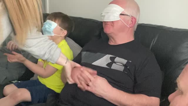 Pup Involved in Blindfold Prank