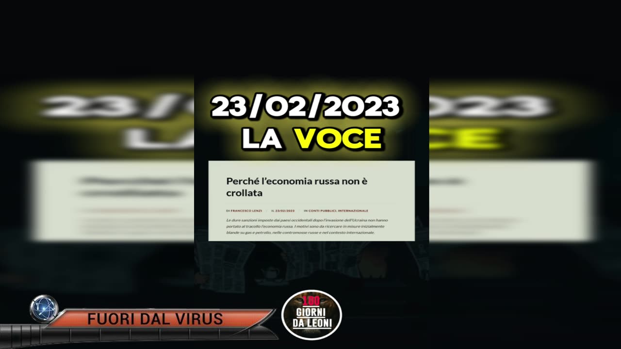 LA SCRICCHIOLANTE SEDIA DELLA PROPAGANDA Fuori dal Virus n.1090.SP